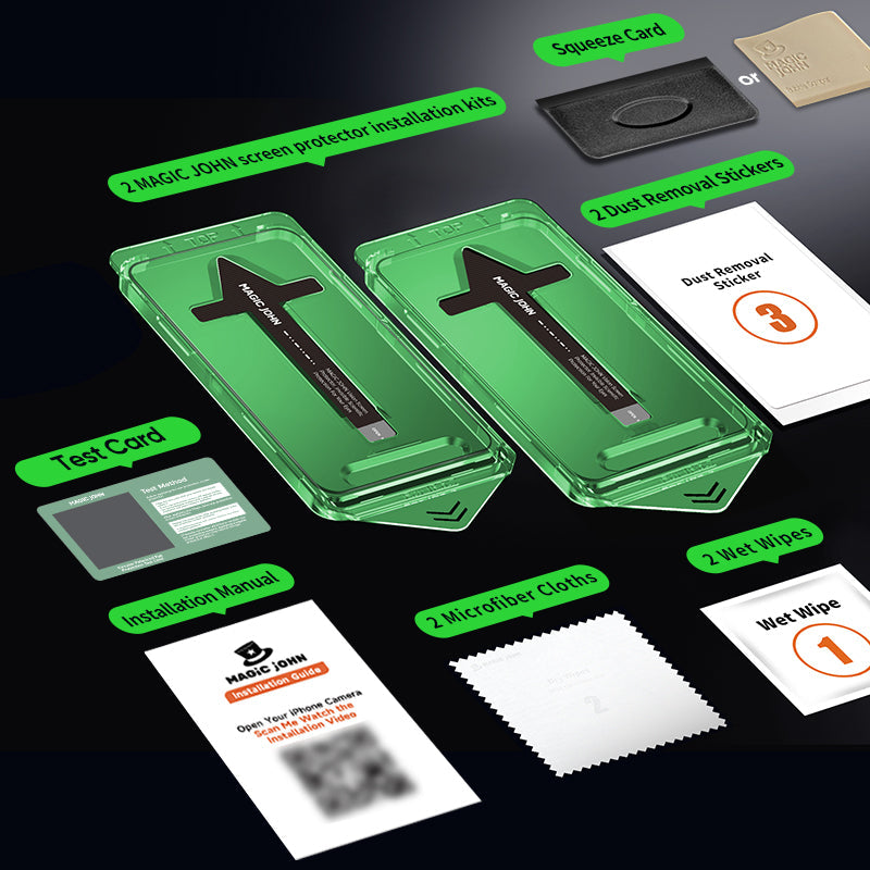 MAGIC JOHN 2nd Generation iPhone 17/ Air/ Pro/ Pro Max Screen Protector - Dust Free Without Bubbles