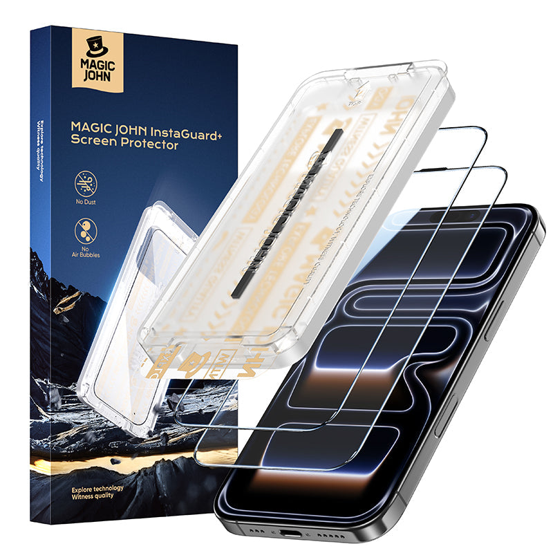 MAGIC JOHN 3rd Generation Screen Protector for iPhone 17/Air/Pro/Pro Max- Automatic Dust Free Eco-Friendly Protection