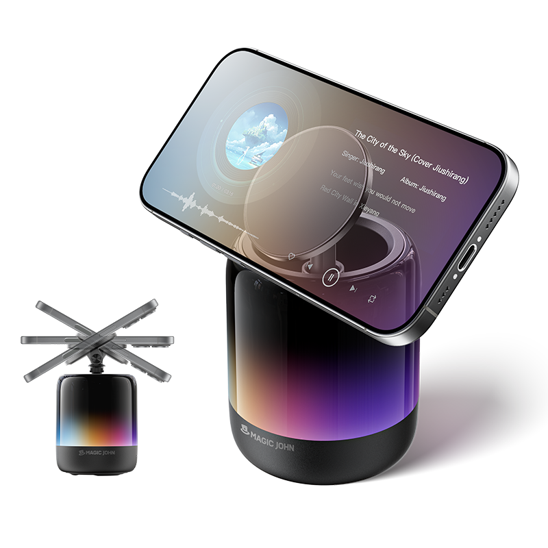 MAGIC JOHN Upgraded Bluetooth Speaker Phone Stand