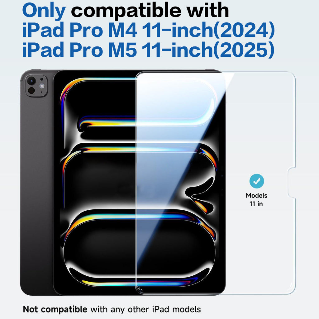 MAGIC JOHN Screen Protector for iPad Tempered Glass Film Case Friendly & Apple Pencil Compatible