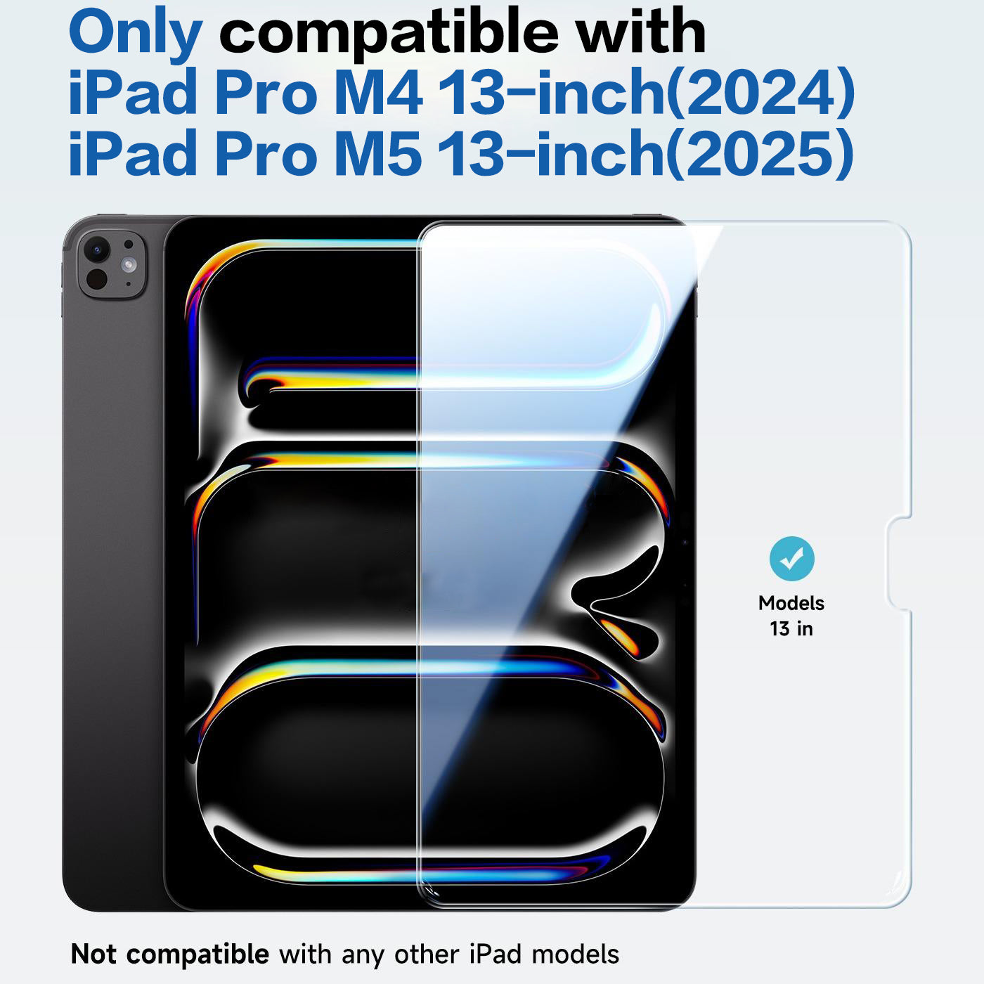 MAGIC JOHN Screen Protector for iPad Tempered Glass Film Case Friendly & Apple Pencil Compatible