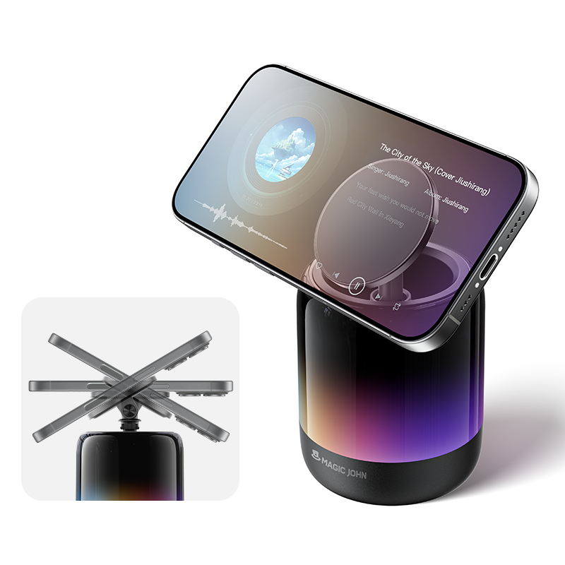 MAGIC JOHN Upgraded Bluetooth Speaker Phone Stand