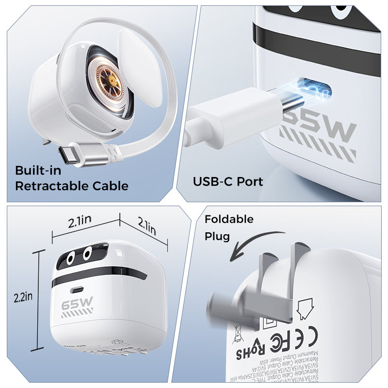 MAGIC JOHN Robot Retractable Fast Charging Charger