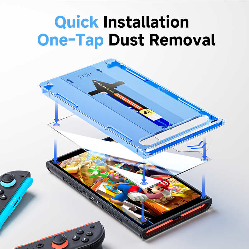 MAGIC JOHN Nintendo Switch 2 Screen Protector - One-Touch Easy Application Ultimate Protection