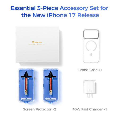 MAGIC JOHN 3 Piece Accessory Set for iPhone 17 / Air / Pro / Pro Max