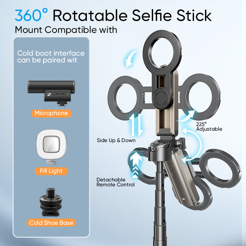 MAGIC JOHN Portable multifunctional selfie stick