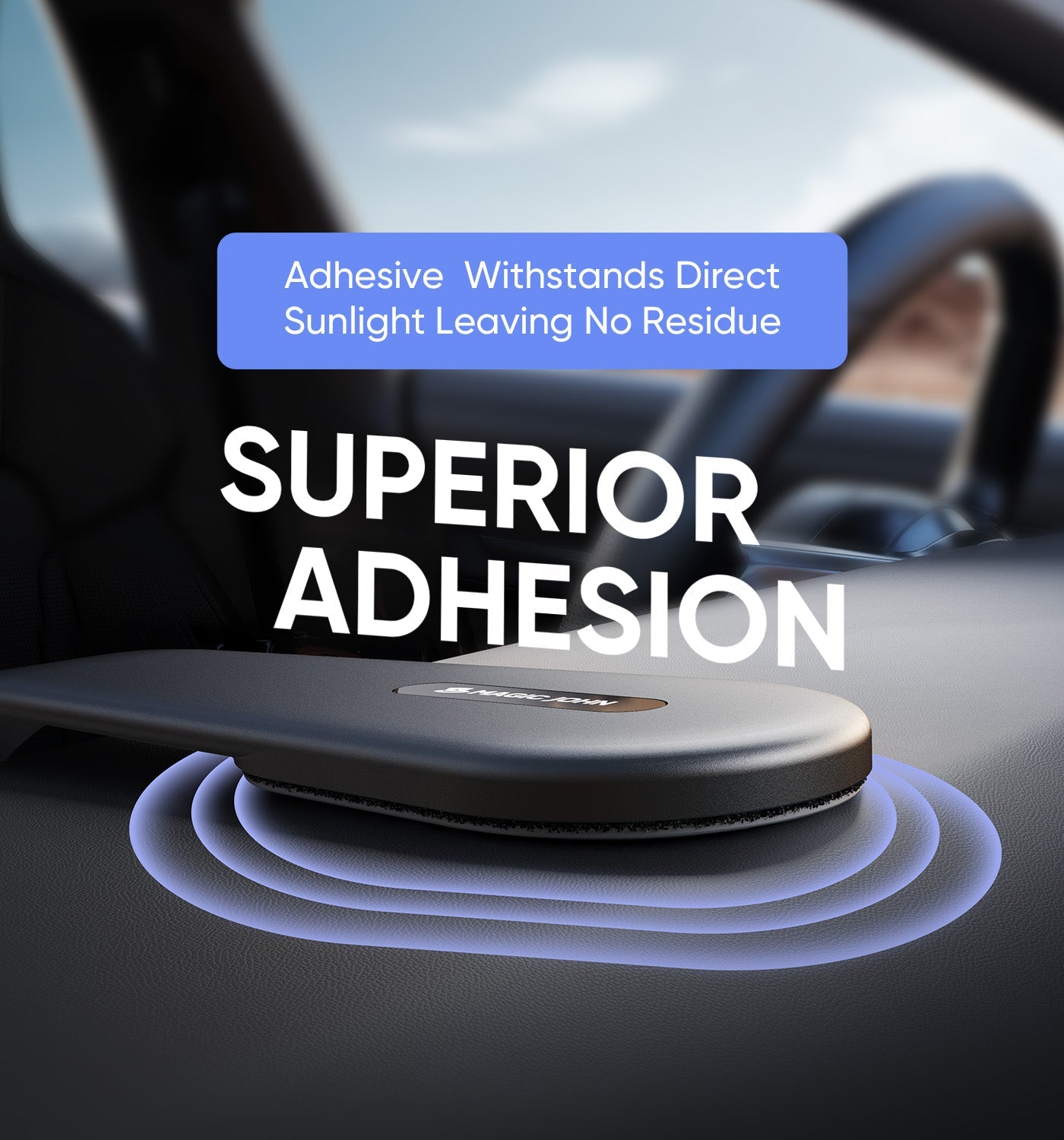 MAGIC JOHN Magnetic Car Mount with Wireless Charging