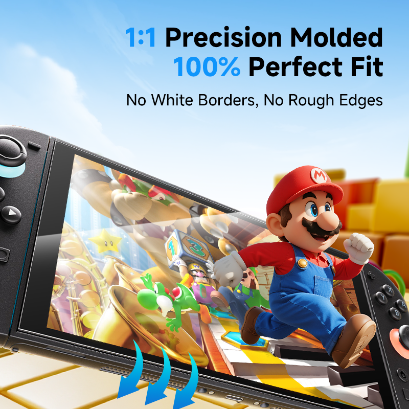 MAGIC JOHN Nintendo Switch 2 Screen Protector - One-Touch Easy Application Ultimate Protection