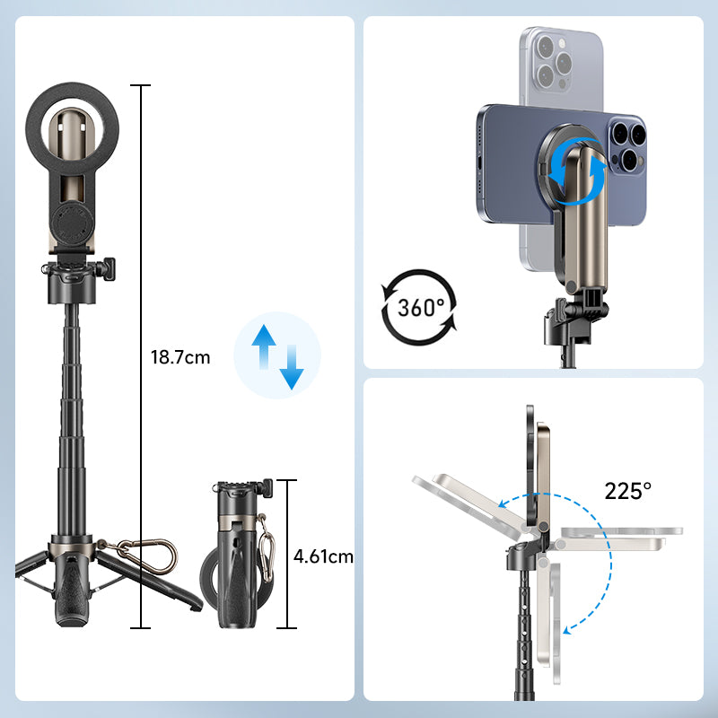 MAGIC JOHN Portable multifunctional selfie stick
