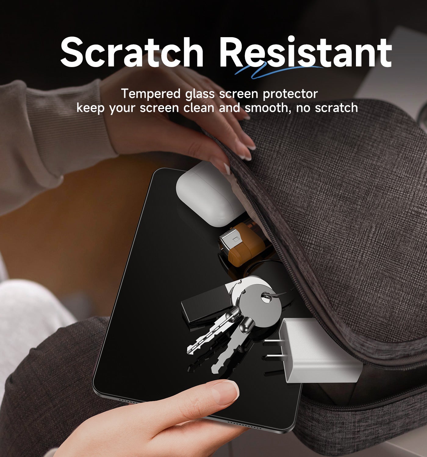 MAGIC JOHN Screen Protector for iPad Tempered Glass Film Case Friendly & Apple Pencil Compatible